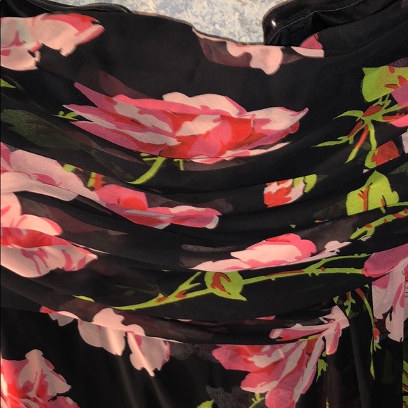 Strapless floral back zip from The Limited size 8 - Picture 2 of 5